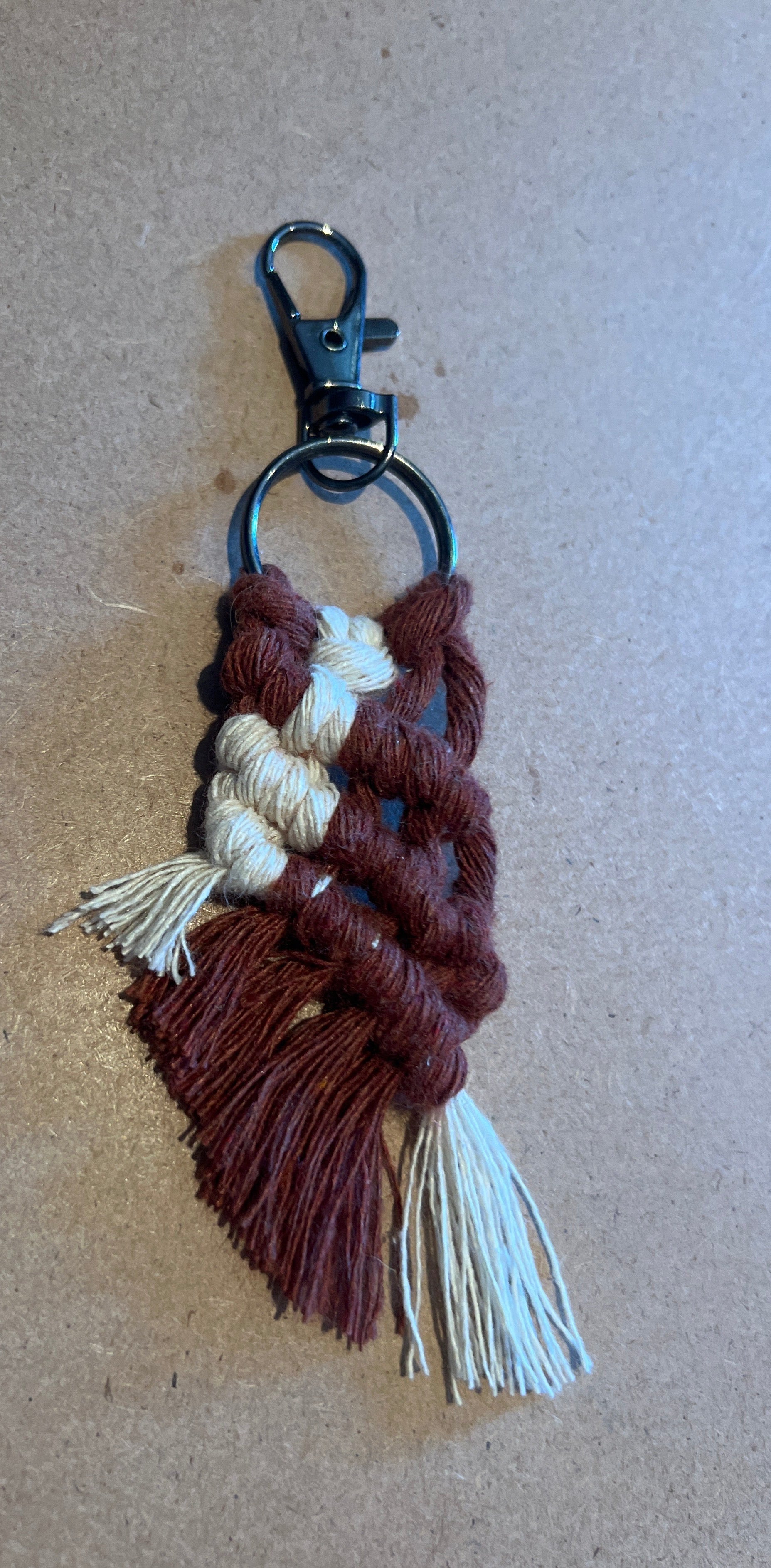 Porte clef en macramé