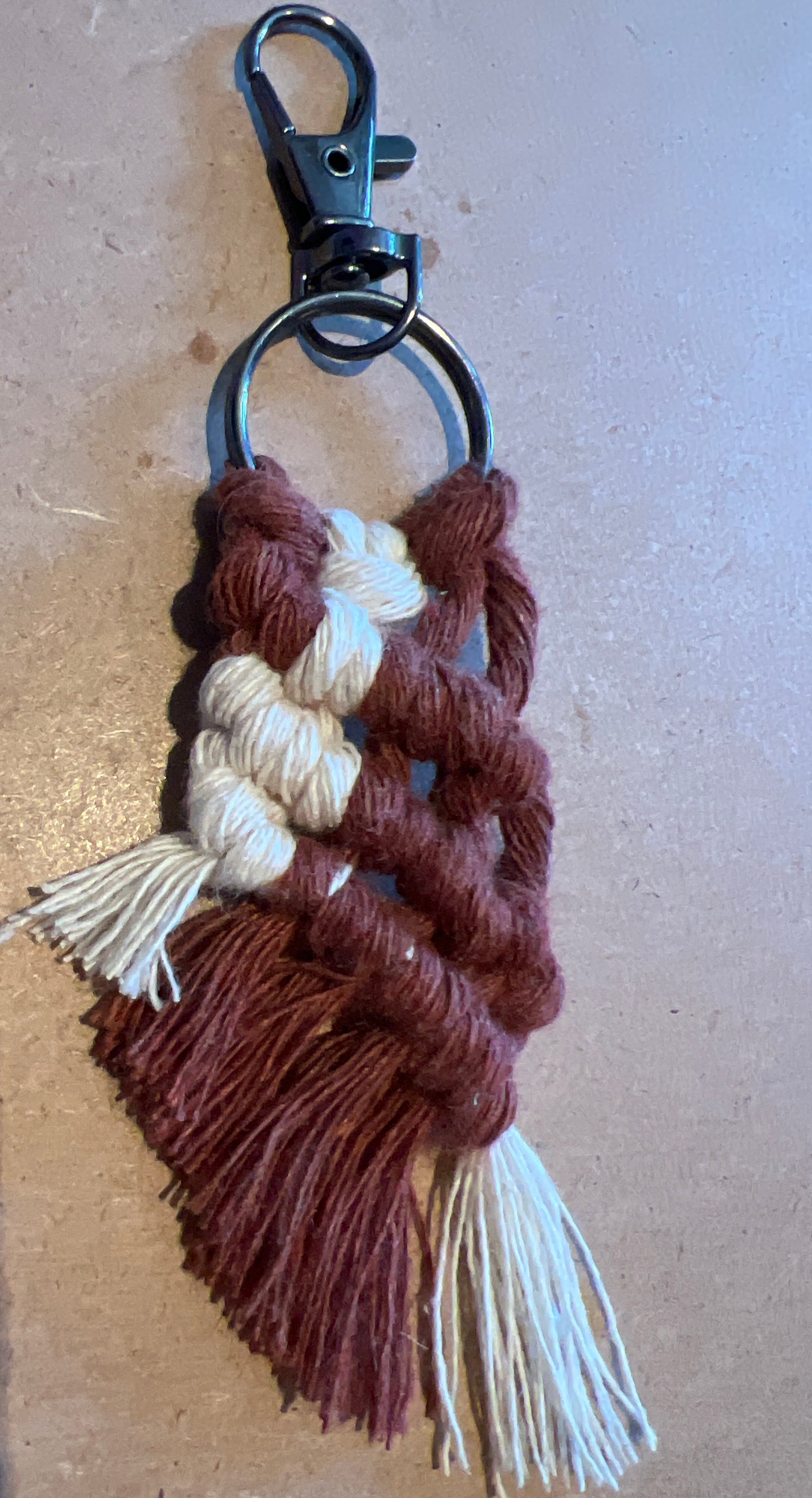 Porte clef en macramé