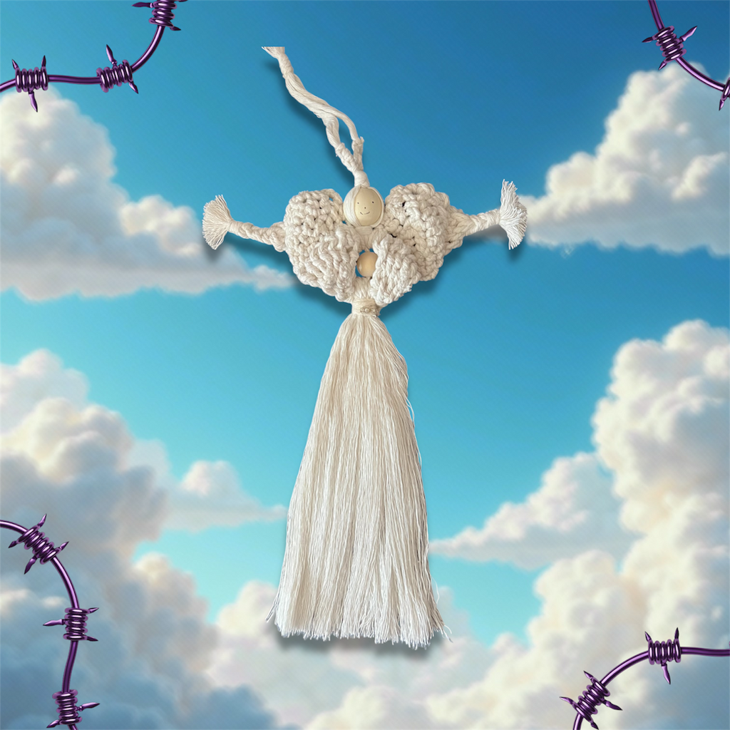 Ange en macramé