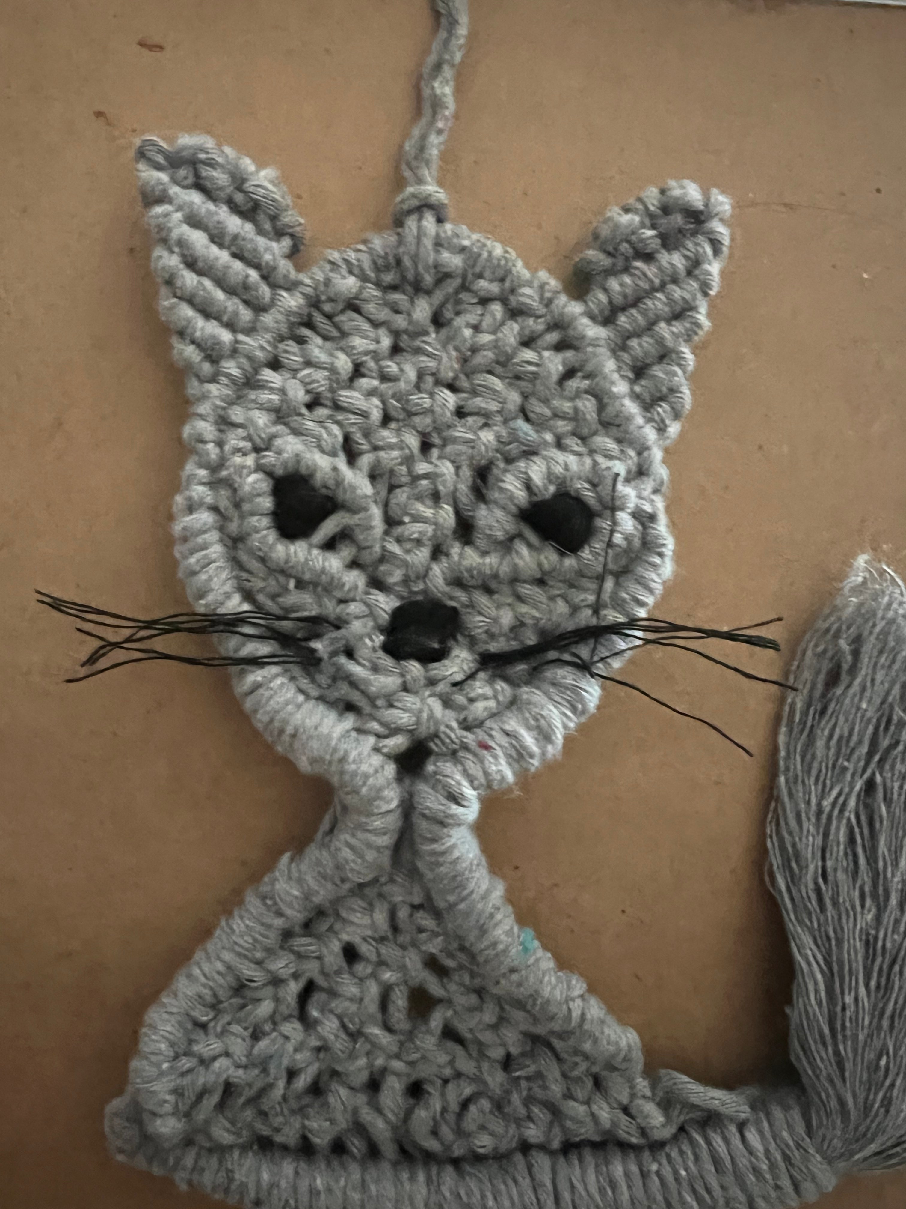 Décoration murale: chat gris